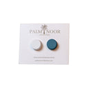 Snagless Hijab Magnets- Light Blue and White