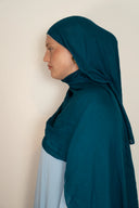 Serene Blue Premium Modal Hijab + Pearl Bamboo Jersey Undercap