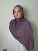 Smoky Lilac Premium Modal Hijab + Stone Bamboo Jersey Undercap