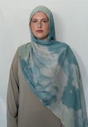 Teal Watercolor Modal Hijab