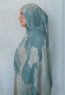 Teal Watercolor Modal Hijab