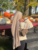 Bamboo Cloud Jersey Hijab- Driftwood